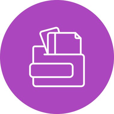 Ofis ve modern simgenin vektör illüstrasyonu