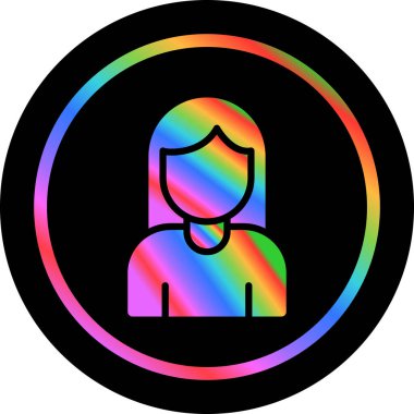 gökkuşağı gradyanı gradyan çizen kadın yüzü