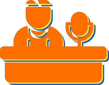 Çizgi film simgesinin vektör çizimi