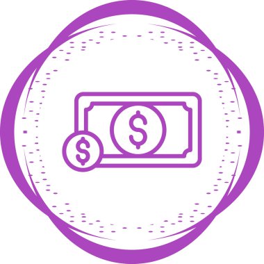 Dolar vektör simgesi modern basit tasarım illüstrasyonu