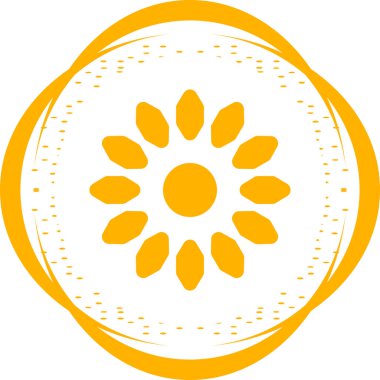 Güneş. Web simgesi basit illüstrasyon