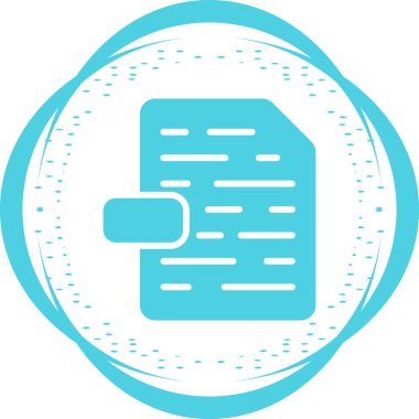 Belge. Web simgesi basit illüstrasyon