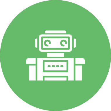 robot düz vektör simgesi