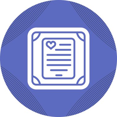 Bir kalp simgesinin vektör illüstrasyonu