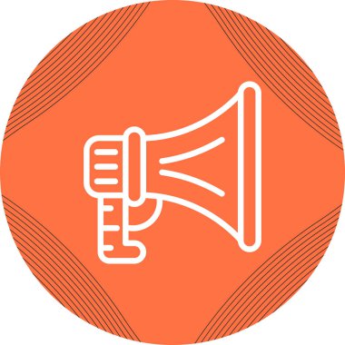 Megafon ikonu vektör illüstrasyonu