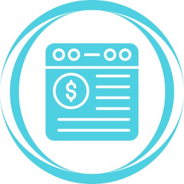 Dolar. Web simgesi basit illüstrasyon