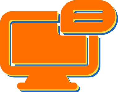 Mavi ve turuncu arkaplanlı beyaz bir arkaplanın vektör çizimi