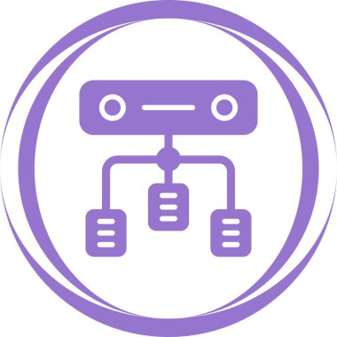 Veri merkezi. Web simgesi basit tasarım