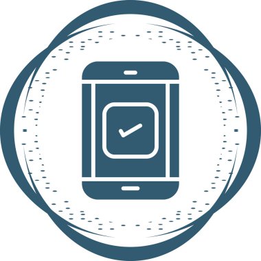 akıllı telefon yuvarlak tanecikli simge