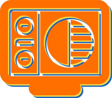 bir bilgisayar monitörünün modern vektör simgesi