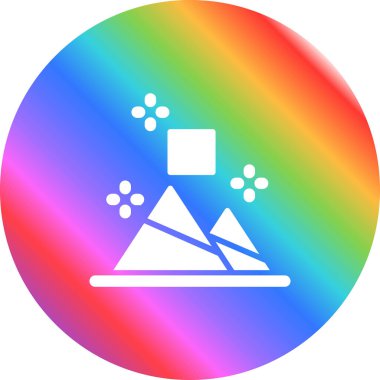 Gökkuşağı simgesi, vektör çizimi