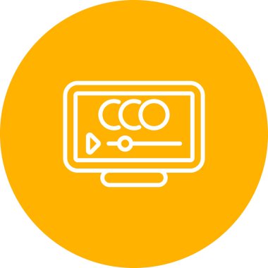 TV simgesi vektör illüstrasyonu