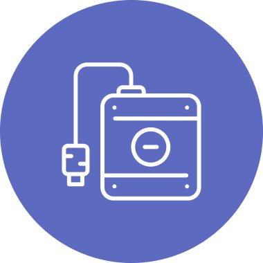 Benzin istasyonu simgesinin vektör illüstrasyonu