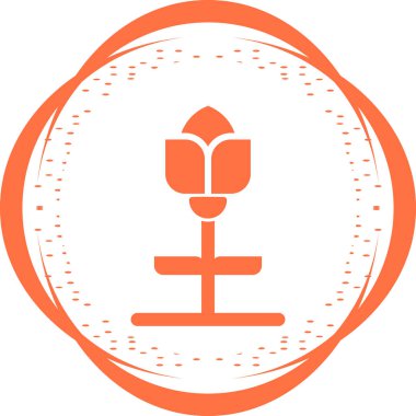 Bir bitki simgesinin vektör illüstrasyonu