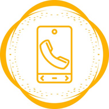 Telefon simgesinin vektör illüstrasyonu