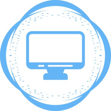 Monitör. Web simgesi basit illüstrasyon
