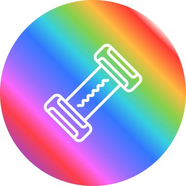 bir çivinin gökkuşağı gradyan çizgi simgesi