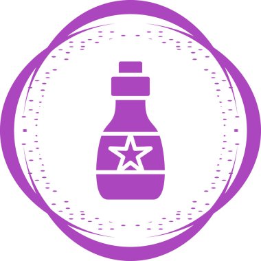 Bir içki şişesinin vektör çizimi