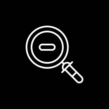 Siyah üzerine büyütme cam vektör simgesi