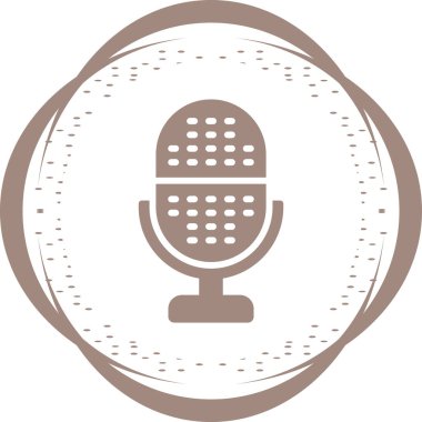 Bir mikrofonun vektör çizimi