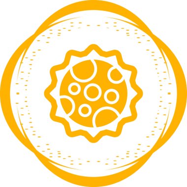 Bir ayçiçeğinin bir simgesinin vektör çizimi