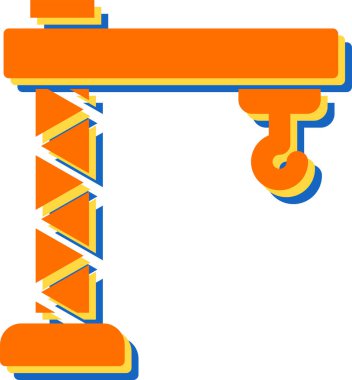 inşaat vinci vektör simgesi