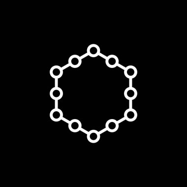 Molekül simgesi vektör çizim şablonu