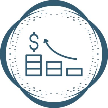 İş ve finans simgesinin vektör illüstrasyonu