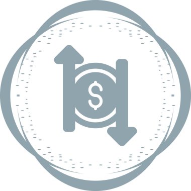 Dolar. Web simgesi basit illüstrasyon