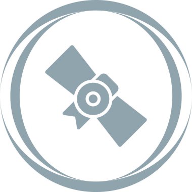 uydu simgesi. Teleskop sembolünün basit tasarımı, web tasarımı, vektör illüstrasyonu