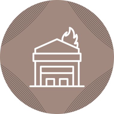 Bir ateş simgesinin vektör illüstrasyonu