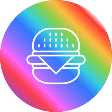 hamburger. Web simgesi basit illüstrasyon