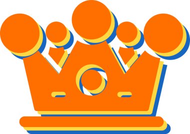 Kral Crown vektör illüstrasyonu, çizgi film biçimi