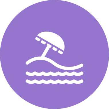 Yüzmek. Web simgesi basit illüstrasyon