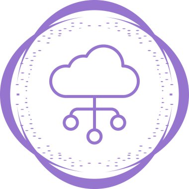 Bulut. Web simgesi basit illüstrasyon