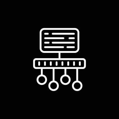 vektör olarak veri sunucusu simgesi. logotype - doodle
