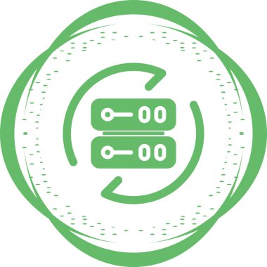 Veri merkezi. Web simgesi basit illüstrasyon