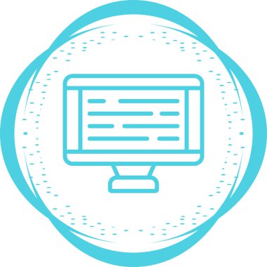 Bilgisayar. Web simgesi basit illüstrasyon