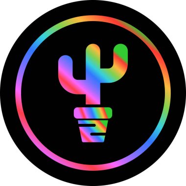 rainbow icon, vector illustration simple design