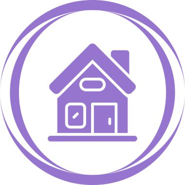 Ev Vektörü Kabartma Simgesi Tasarımı