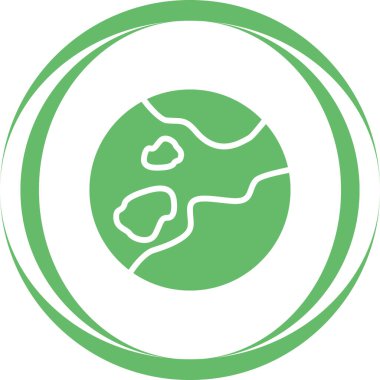 Bir gezegen simgesinin vektör illüstrasyonu