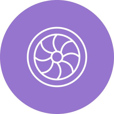 Dairesel top simgesinin vektör illüstrasyonu