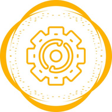 Modern dişli simgesinin vektör çizimi