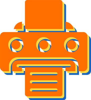 Düz biçimli makine robot simgesi