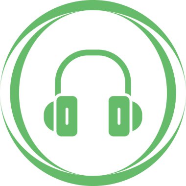 Kulaklık. Web simgesi basit illüstrasyon