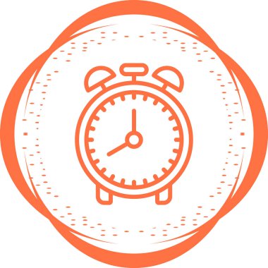 Alarm simgesi. Web için alarm saat vektör simgelerinin çizimi