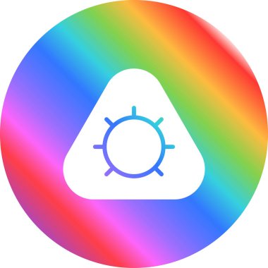 beyaz üzerine izole edilmiş gökkuşağı simgesi