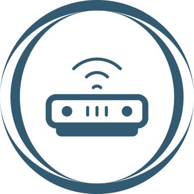 Moda biçimi izole edilmiş arkaplanda wifi router simgesi