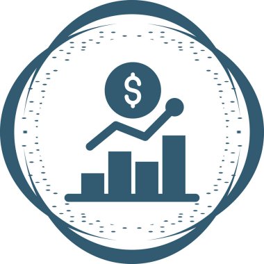 Dolar sembollü çizelge. Web simgesi