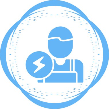 Dizüstü bilgisayarı olan bir insan simgesinin vektör çizimi